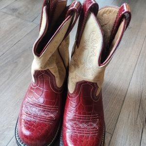 Red fat baby boots